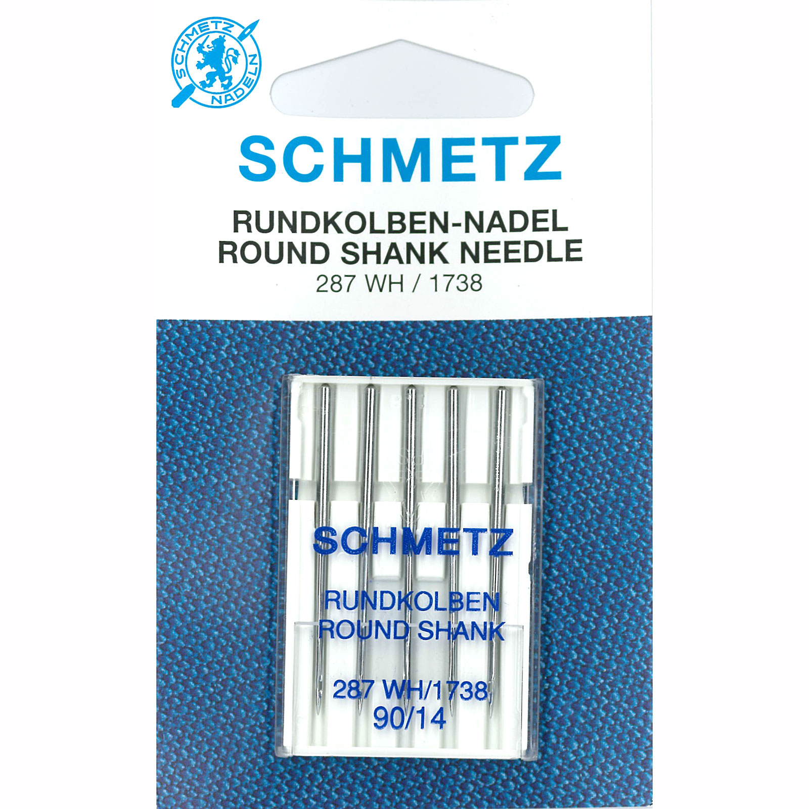 Schmetz Ronde Kolf naalden dikte 90 - 1 x 5 naalden op kaart - Kaart