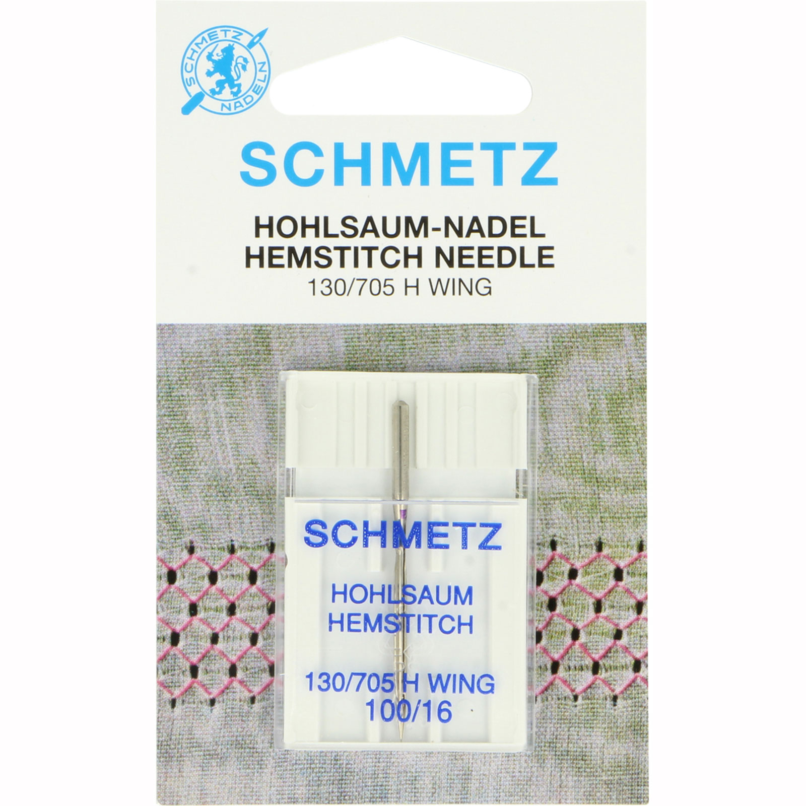 Schmetz Wing naalden dikte 100 voor ajourwerk - 1 naald op kaart - Kaart