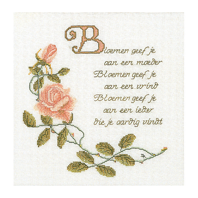 Thea Gouverneur 1060A Drie spreuken 32 x 32 cm Aïda stof - STUK