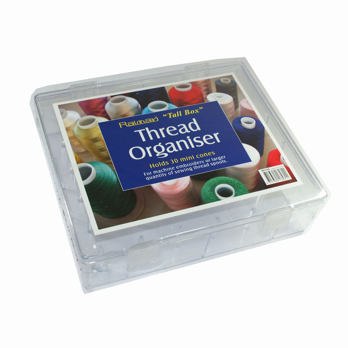 Merkloos M3100 Opbergbox voor 30 garenspoelen. Maat: 25 x 29,5 x 8 cm - STUK