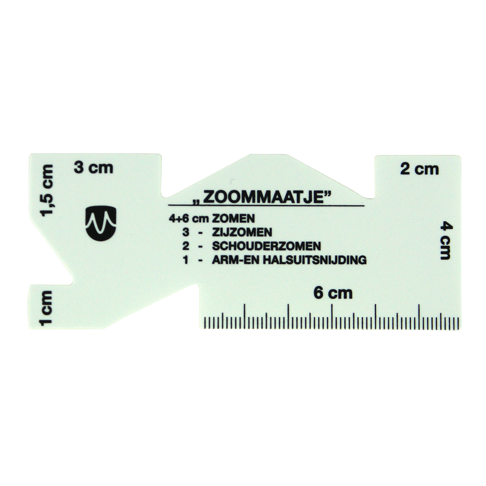 Merkloos 057.34 Zoommaatje rechthoek voor afmeten naadtoeslagen en zomen - STUK