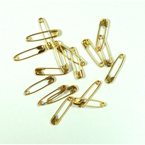Merkloos 057.61 Veiligheidsspelden 19 mm goud, 1000 stuks - Doos