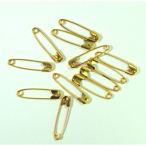 Merkloos 057.62 Veiligheidsspelden 22 mm goud, 1000 stuks - Doos