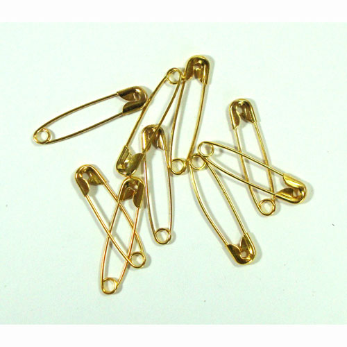 Merkloos 057.63 Veiligheidsspelden 28 mm goud, 1000 stuks - Doos