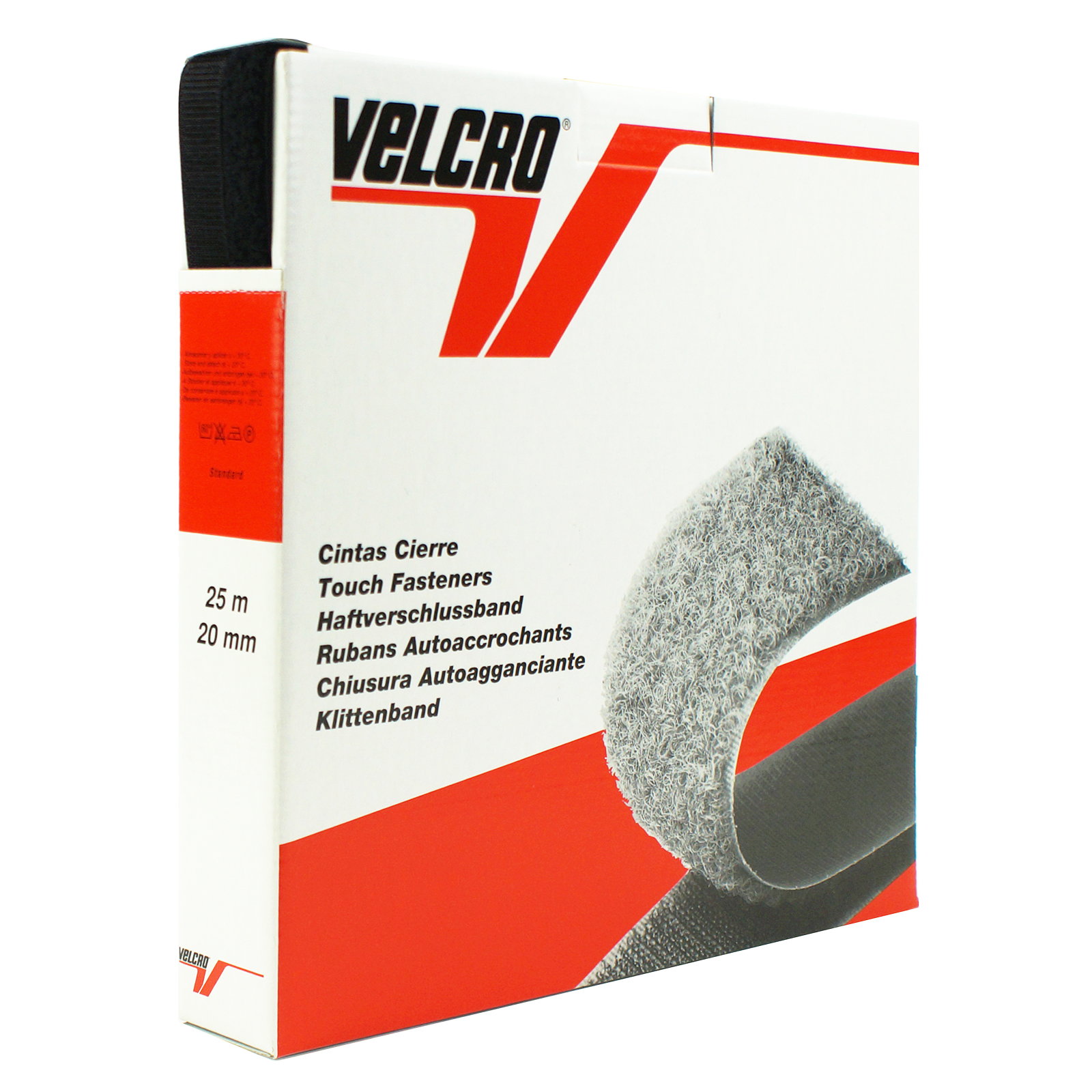 Velcro 3396.. Klittenband haak en lus kant 20 mm plakbaar - Kleur 000