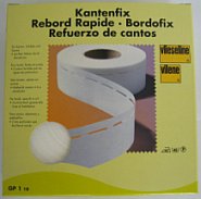 Vlieselinen Kantenfix versteviging 40 mm met stanslijn wit - Meter