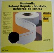 Vlieselinen Kantenfix versteviging 40 mm met stanslijn zwart - Meter