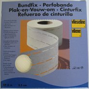 Vlieseline Plak En Vouw Om voor rok- en broekbanden 30 mm wit strijkbaar - Meter