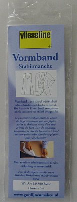 Vlieseline Vormband schuingeweven versteviging 12mm x 5 meter wit - STUK