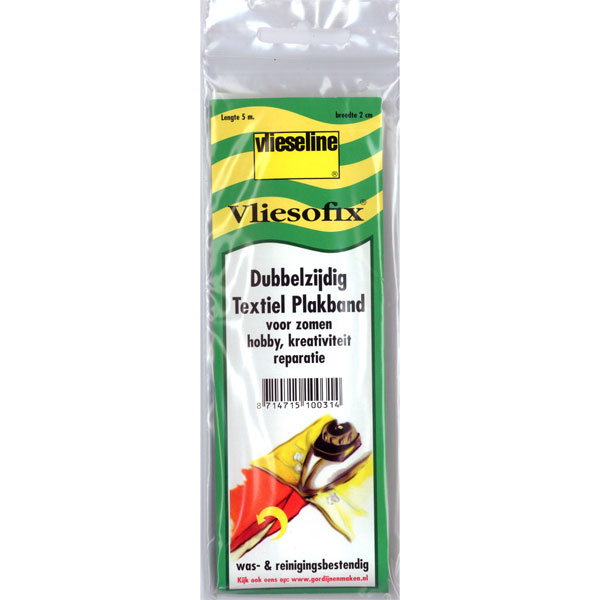 Vlieseline Vliesofix tweezijdig strijkbaar zoomvlies 20 mm x 5 meter - Kaart