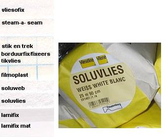 Vlieseline Soluvlies borduurvlies naaibaar en wateroplosbaar 90cm - Meter