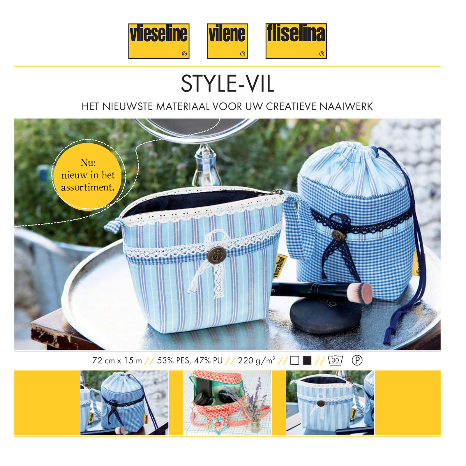 Vlieseline Style-Vil volumineus foam 220 gram/m² naaibaar wit - Meter